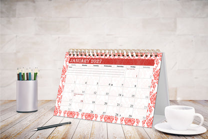 2027-12 Months Desk Calendar Desktop Planner with To-Do List & Notes 018