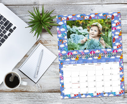 Personalized Custom 12 Months Calendar 2027 Collecting Memories Wall/Desktop/Planner Spiral-bound Mini 8.5x11 Inch (Add Your Own Photos) - Customized For Home, Office, Party, Birthday, Christmas Gift - Made in USA (Edition #14)
