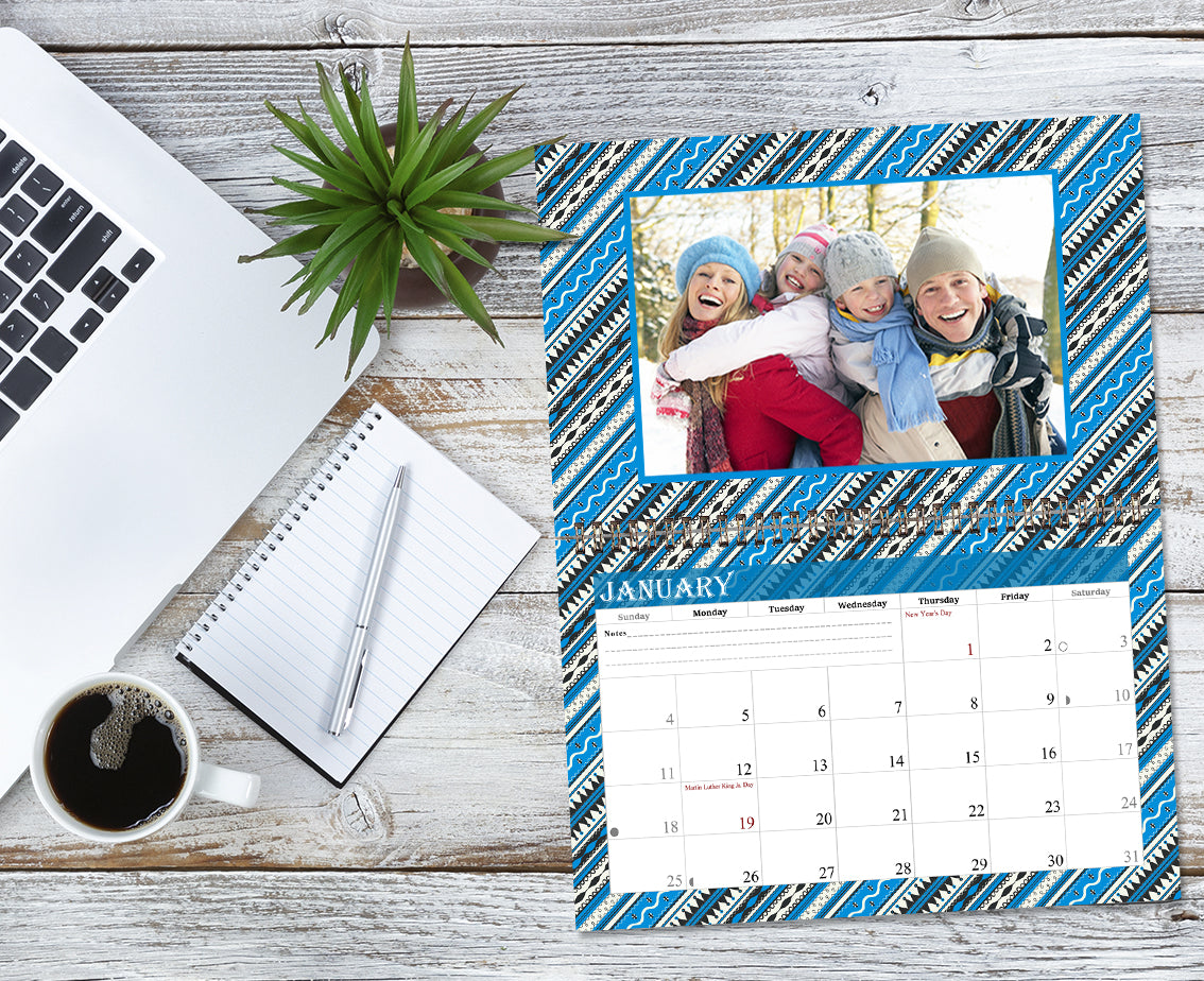 2026 Photo Frame Wall Spiral-bound Calendar (Add Your Own Photos) - 12 Months Desktop/Wall Calendar/Planner - (Edition #17)