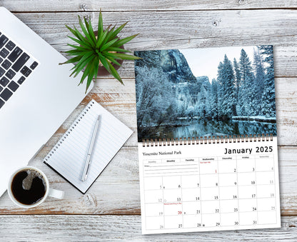2025 Spiral-bound Wall Calendar (National Parks) - 12 Months Desktop/Wall Calendar/Planner (Copy) (Copy)