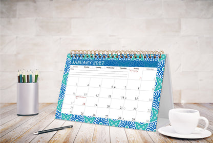 2026-2027 18 Months Standing Flip Desk Calendar Desktop Planner 015