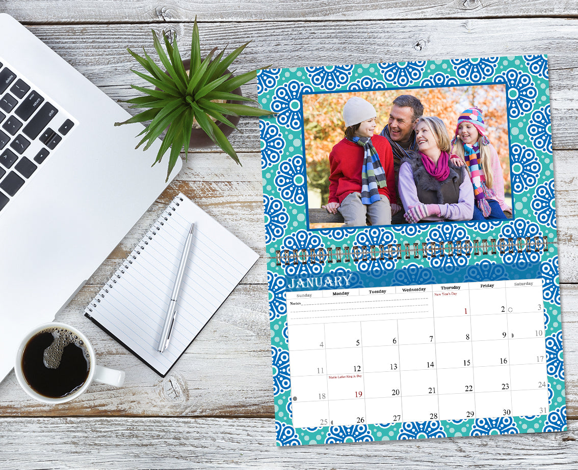 Personalized Custom 12 Months Calendar 2027 Collecting Memories Wall/Desktop/Planner Spiral-bound Mini 8.5x11 Inch (Add Your Own Photos) - Customized For Home, Office, Party, Birthday, Christmas Gift - Made in USA (Edition #15)