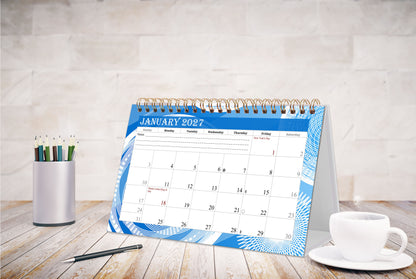 2027-12 Months Desk Calendar Desktop Planner with To-Do List & Notes 02