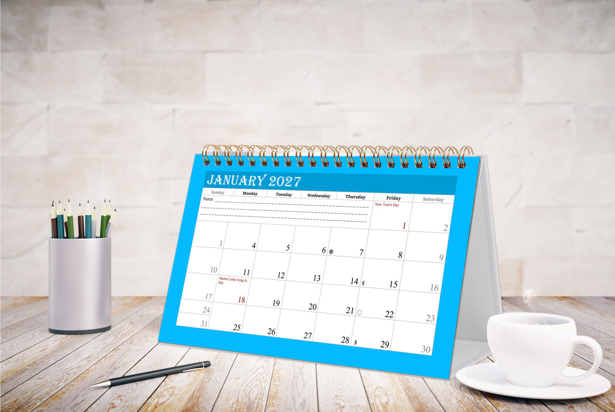 2026-2027 18 Months Standing Flip Desk Calendar Desktop Planner 05