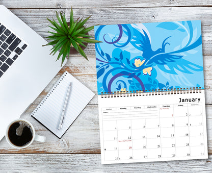 2026 Spiral-bound Wall Calendar (Art) - 12 Months Desktop/Wall Calendar/Planner (Copy)