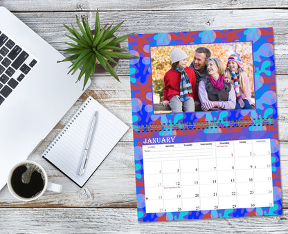 2027 Photo Frame Wall Spiral-bound Calendar (Add Your Own Photos) - 12 Months Desktop/Wall Calendar/Planner - (Edition #03)