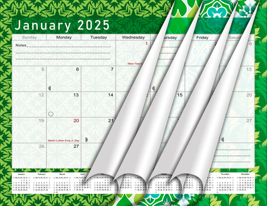 2024 - 2025 Student Calendar/Planner for 3-Ring Binder, Desk, or Wall - v016