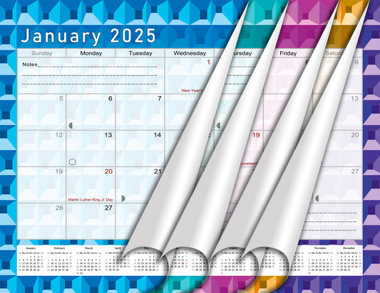 2024 - 2025 Student Calendar/Planner for 3-Ring Binder, Desk, or Wall - v003