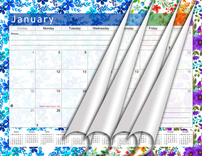 2026 - 2027 Student Calendar/Planner for 3-Ring Binder, Desk, or Wall - v022