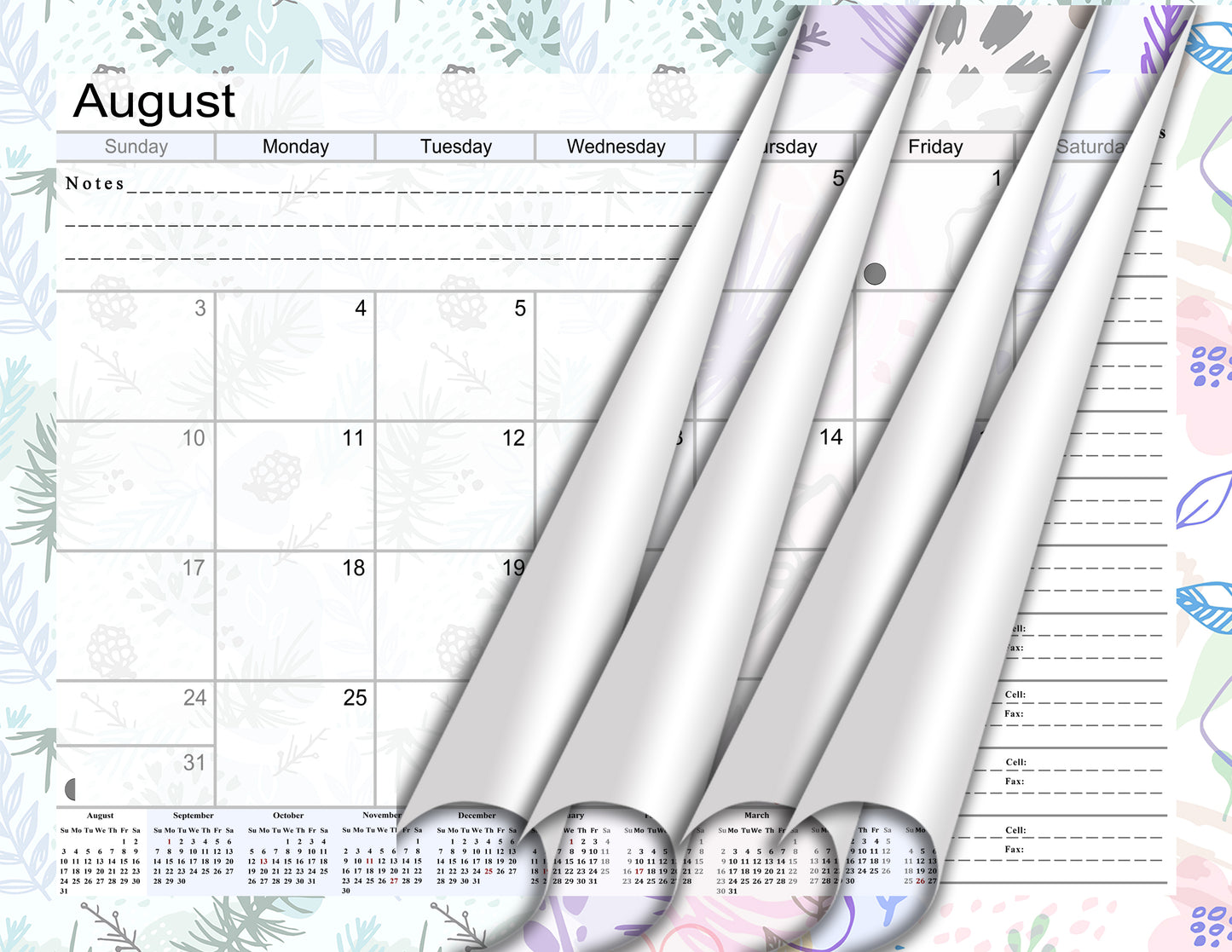 2026 - 2027 Academic Year 12 Months Student Calendar 3-Ring Binder (Edition #01)