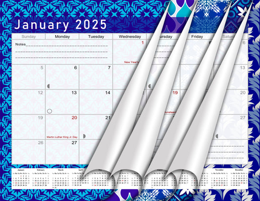 2024 - 2025 Student Calendar/Planner for 3-Ring Binder, Desk, or Wall - v017