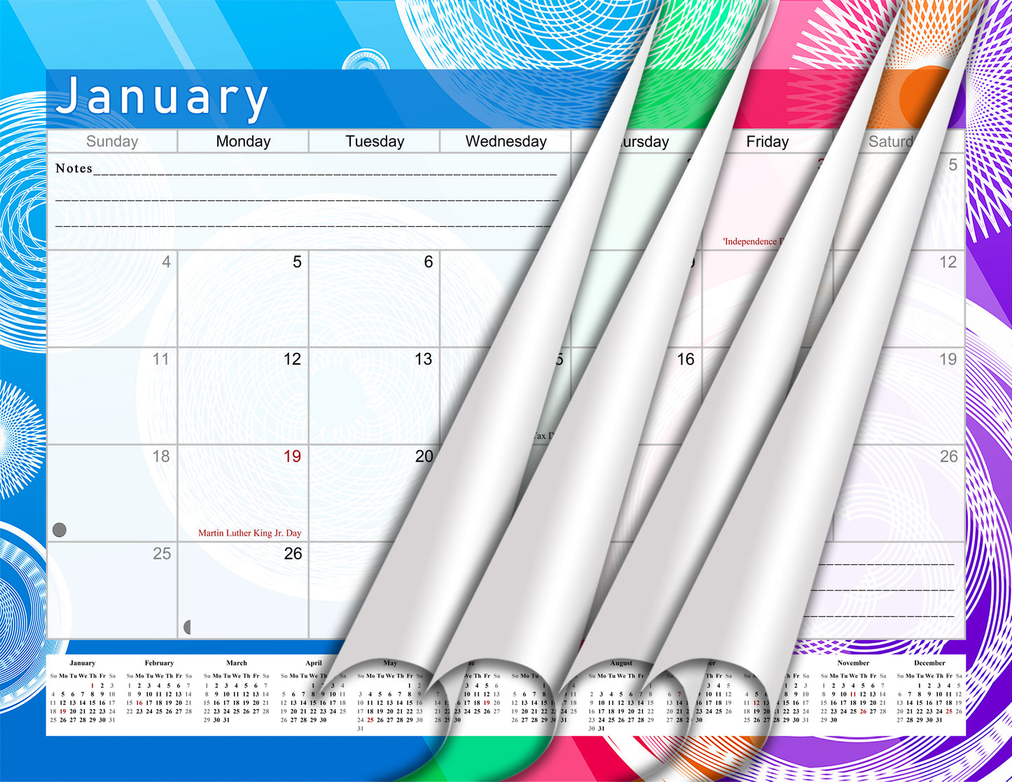 2027 Monthly Magnetic/Desk Calendar - 12 Months Desktop/Wall Calendar/Planner - (Edition #02)