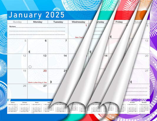 2024 - 2025 Student Calendar/Planner for 3-Ring Binder, Desk, or Wall - v002