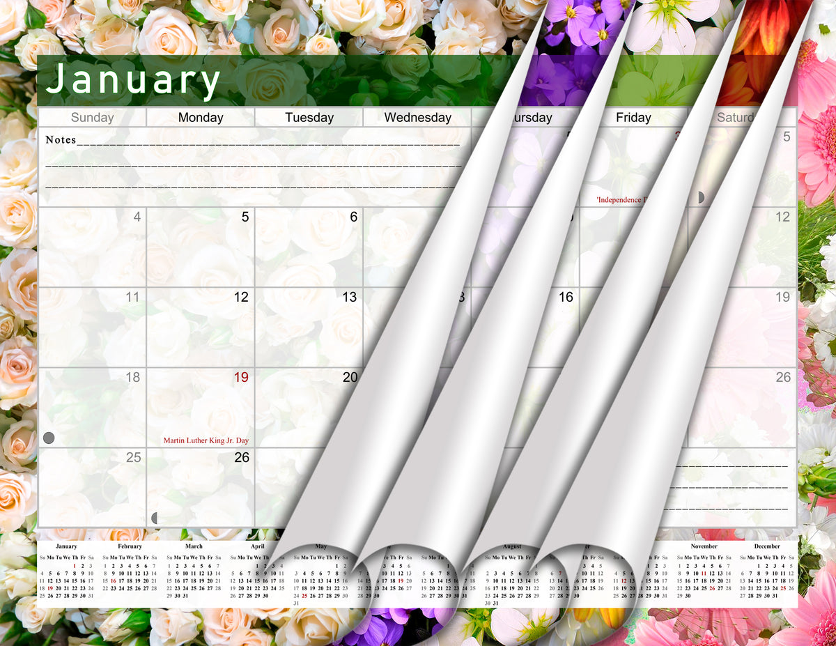 2026 - 2027 Student Calendar/Planner for 3-Ring Binder, Desk, or Wall - v023