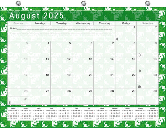 2025 - 2026 Academic Year 12 Months Student Calendar / College Planner for 3-Ring Binder, Desk or Wall -School Supplies - Made in USA (Edition #016)