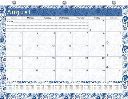 2026 - 2027 Academic Year 12 Months Student Calendar / College Planner for 3-Ring Binder, Desk or Wall -School Supplies - Made in USA (Edition #019)