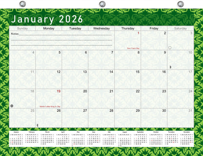 2025 - 2026 Student Calendar/Planner for 3-Ring Binder, Desk, or Wall - v016