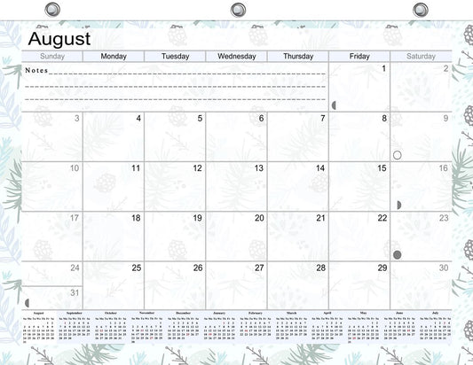 2026 - 2027 Academic Year 12 Months Student Calendar / College Planner for 3-Ring Binder, Desk or Wall -School Supplies - Made in USA - Edition v001)