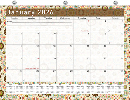 2025 - 2026 Student Calendar/Planner for 3-Ring Binder, Desk, or Wall - v020