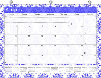 2026 - 2027 Academic Year 12 Months Student Calendar / College Planner for 3-Ring Binder, Desk or Wall -School Supplies - Made in USA -v018