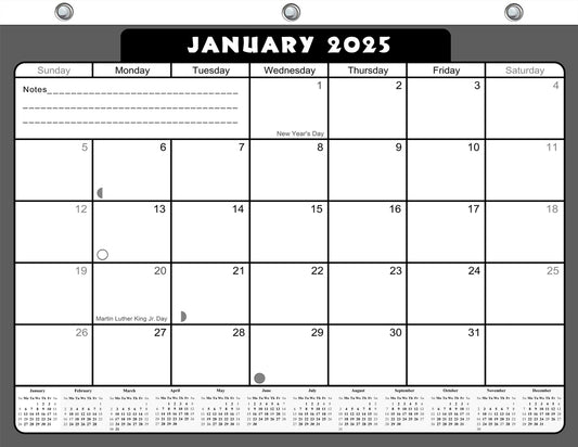 2024 - 2025 Student Calendar/Planner for 3-Ring Binder, Desk, or Wall - v031