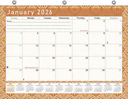 2025 - 2026 Student Calendar/Planner for 3-Ring Binder, Desk, or Wall - v025