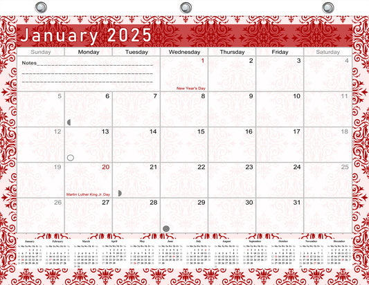2024 - 2025 Student Calendar/Planner for 3-Ring Binder, Desk, or Wall - v005