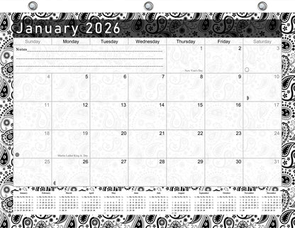 2025 - 2026 Student Calendar/Planner for 3-Ring Binder, Desk, or Wall - v011