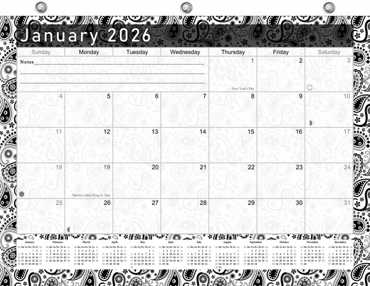 2025 - 2026 Student Calendar/Planner for 3-Ring Binder, Desk, or Wall - v011