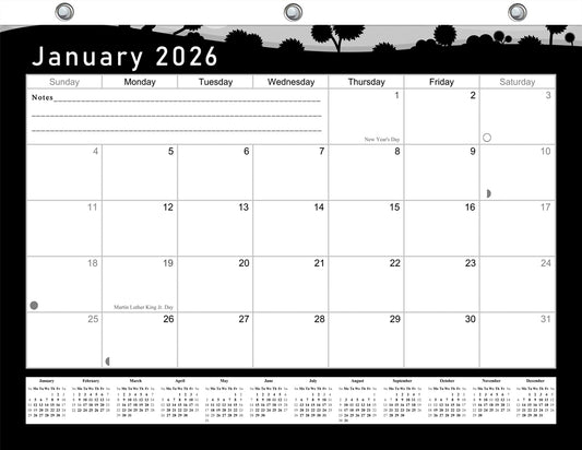 2025 - 2026 Student Calendar/Planner for 3-Ring Binder, Desk, or Wall - v015