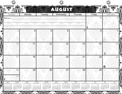 2026 - 2027 Academic Year 12 Months Student Calendar / College Planner for 3-Ring Binder, Desk or Wall -School Supplies - Made in USA - Edition #009)
