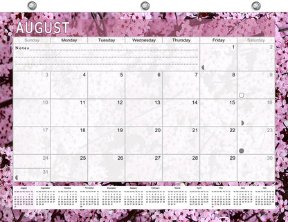 2026 - 2027 Academic Year 12 Months Student Calendar / College Planner for 3-Ring Binder, Desk or Wall -School Supplies - Made in USA -v021