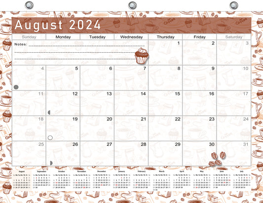 2024-2025 Academic Year 12 Months Student Calendar/Planner for 3-Ring Binder, Desk or Wall -v026