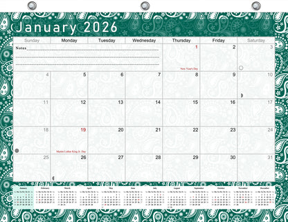 2025 - 2026 Student Calendar/Planner for 3-Ring Binder, Desk, or Wall - v024