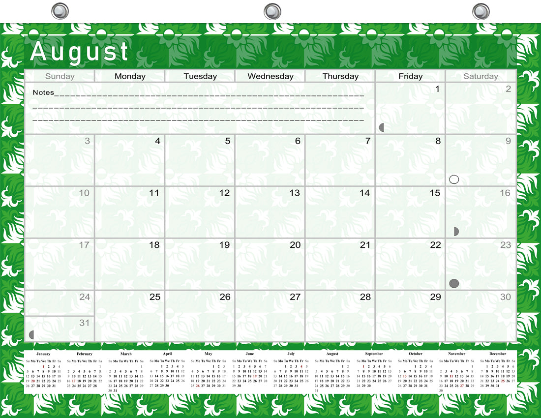 2026 - 2027 Academic Year 12 Months Student Calendar / College Planner for 3-Ring Binder, Desk or Wall -School Supplies - Made in USA (Edition #016)