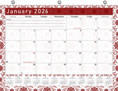 2025 - 2026 Student Calendar/Planner for 3-Ring Binder, Desk, or Wall - v014