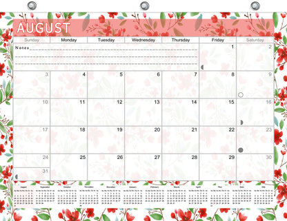 2026 - 2027 Academic Year 12 Months Student Calendar / College Planner for 3-Ring Binder, Desk or Wall -School Supplies - Made in USA (Edition #020)