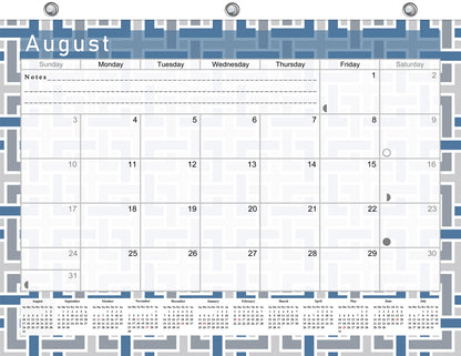 2026 - 2027 Academic Year 12 Months Student Calendar / College Planner for 3-Ring Binder, Desk or Wall -School Supplies - Made in USA -v014