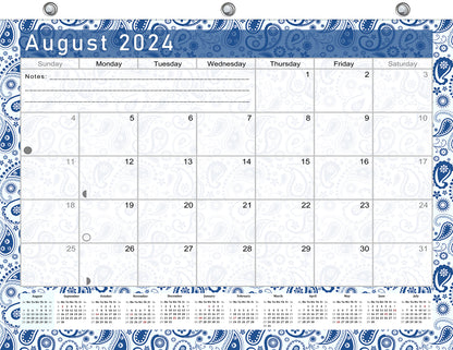 2024-2025 Academic Year 12 Months Student Calendar/Planner for 3-Ring Binder, Desk or Wall (Edition #019)