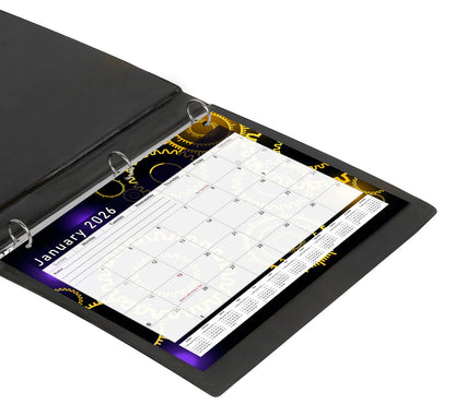 2025 - 2026 Student Calendar/Planner for 3-Ring Binder, Desk, or Wall - v009
