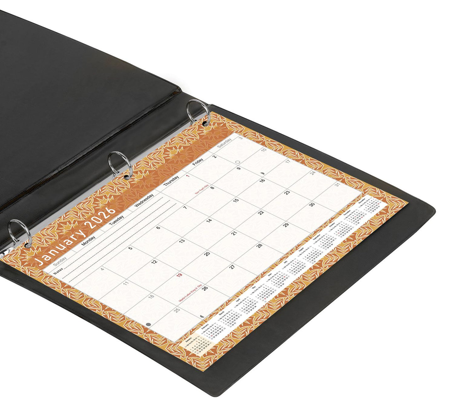 2025 - 2026 Student Calendar/Planner for 3-Ring Binder, Desk, or Wall - v025