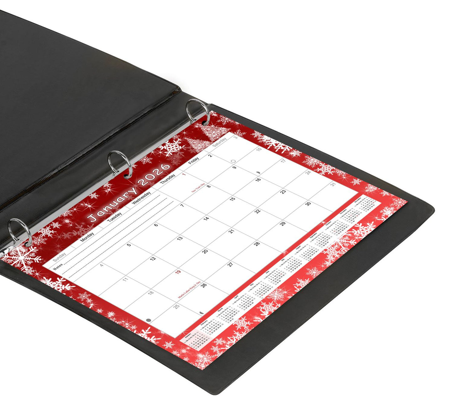2025 - 2026 Student Calendar/Planner for 3-Ring Binder, Desk, or Wall - v029