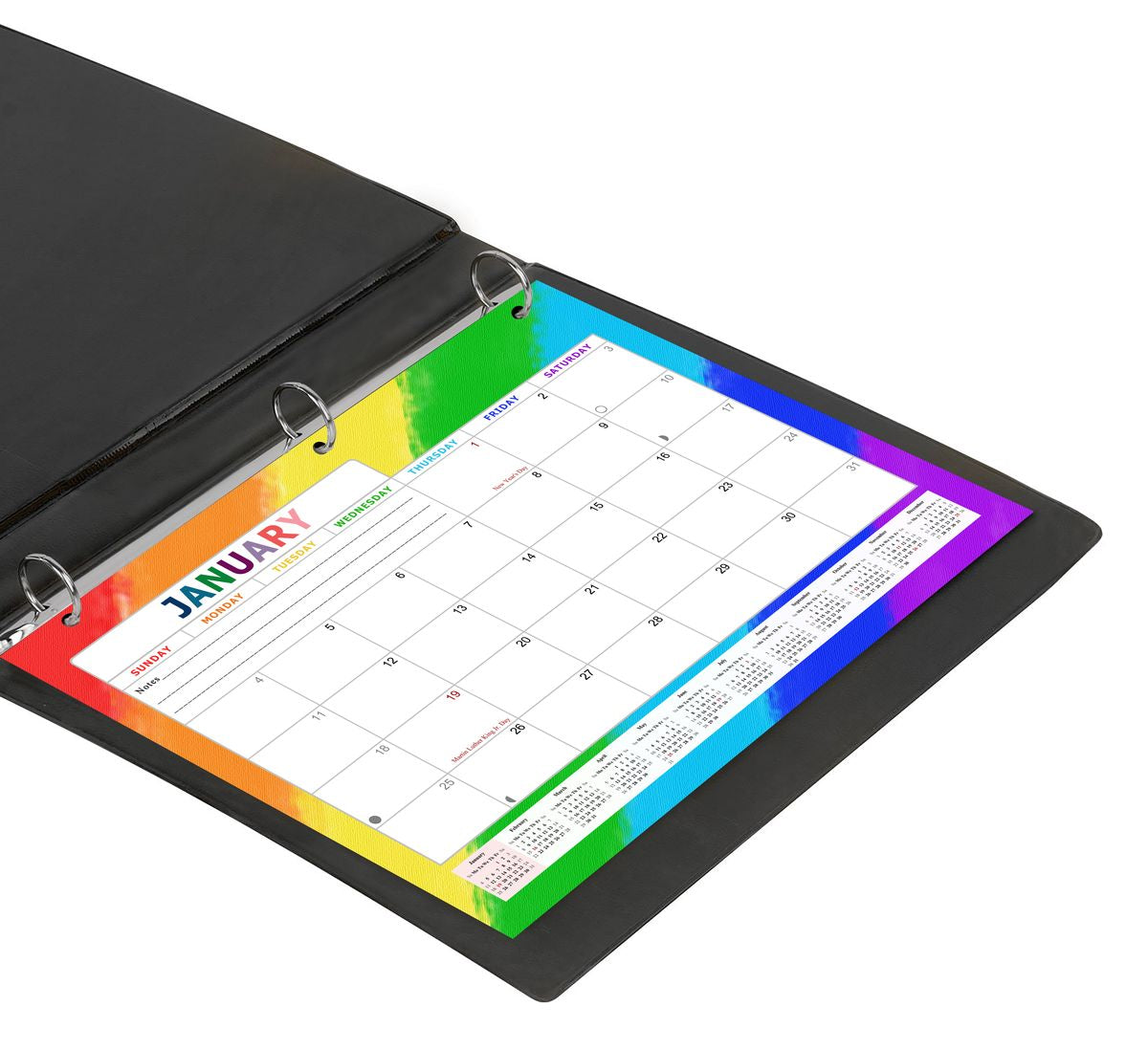 2026 - 2027 Student Calendar/Planner for 3-Ring Binder, Desk, or Wall - v028