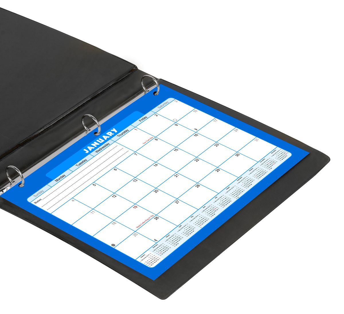 2026 - 2027 Student Calendar/Planner for 3-Ring Binder, Desk, or Wall - v006