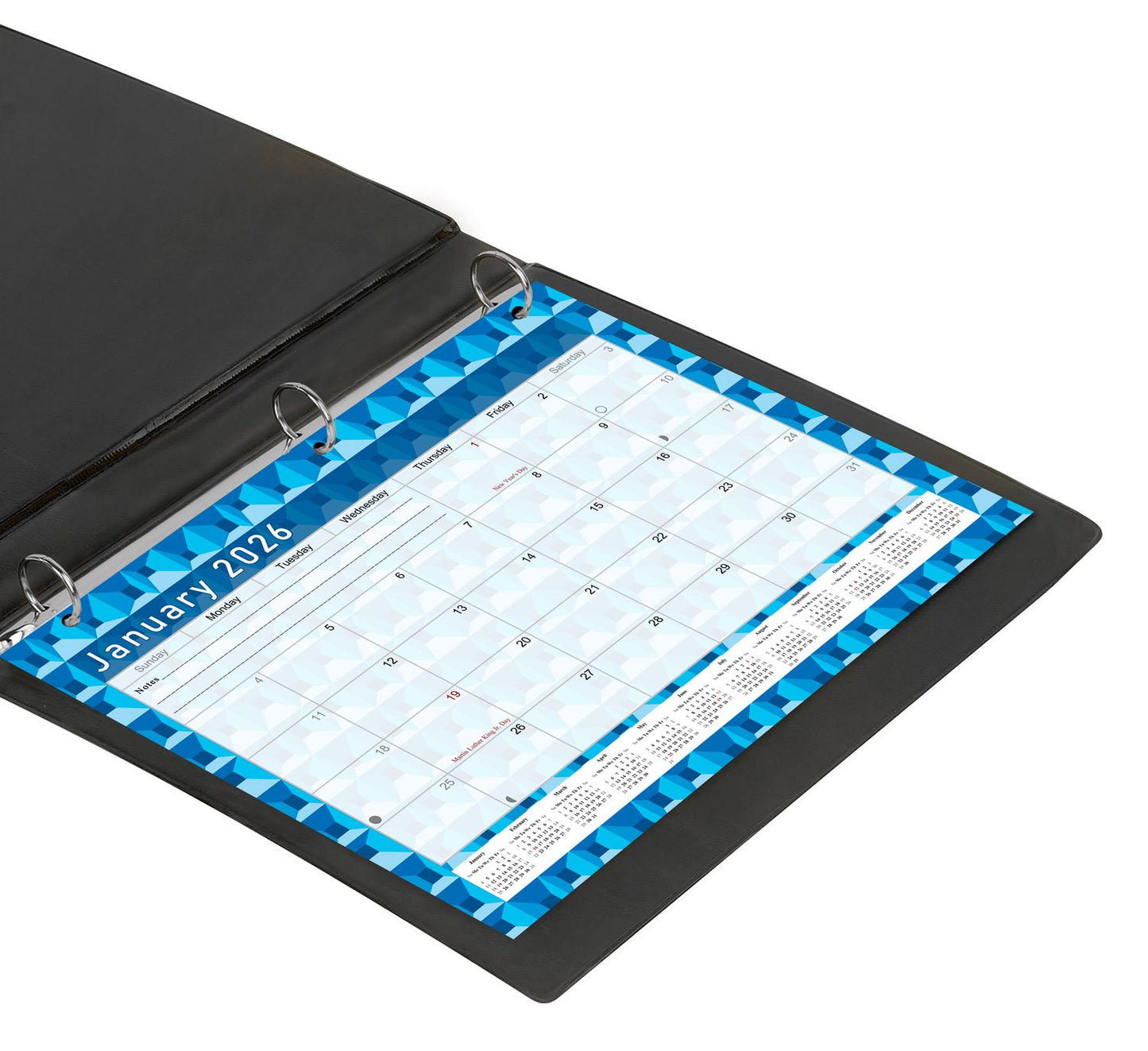 2025 - 2026 Student Calendar/Planner for 3-Ring Binder, Desk, or Wall - v003