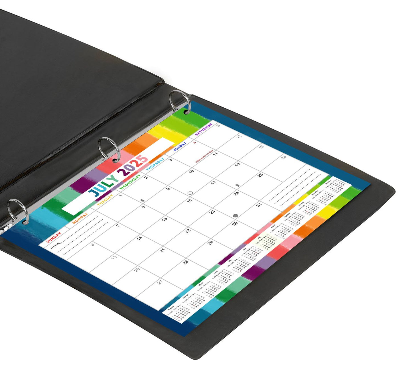 2025 - 2026 Student Calendar/Planner for 3-Ring Binder, Desk, or Wall - v027