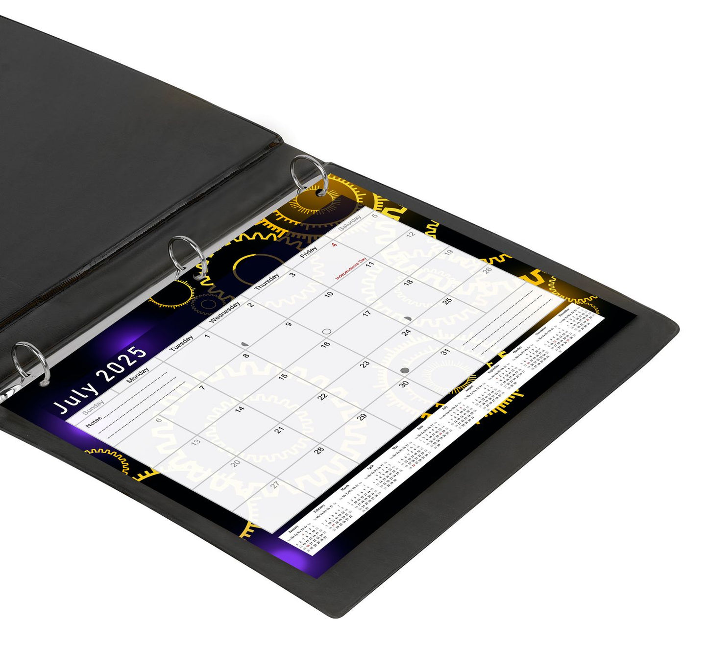 2025 - 2026 Student Calendar/Planner for 3-Ring Binder, Desk, or Wall - v009