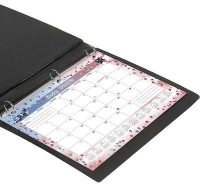2025 - 2026 Student Calendar/Planner for 3-Ring Binder, Desk, or Wall - v029