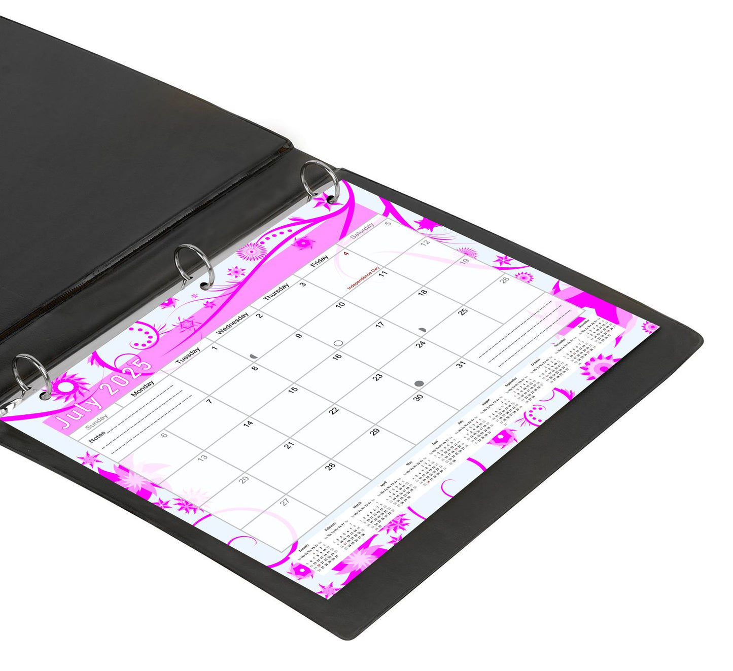 2025 - 2026 Student Calendar/Planner for 3-Ring Binder, Desk, or Wall - v010