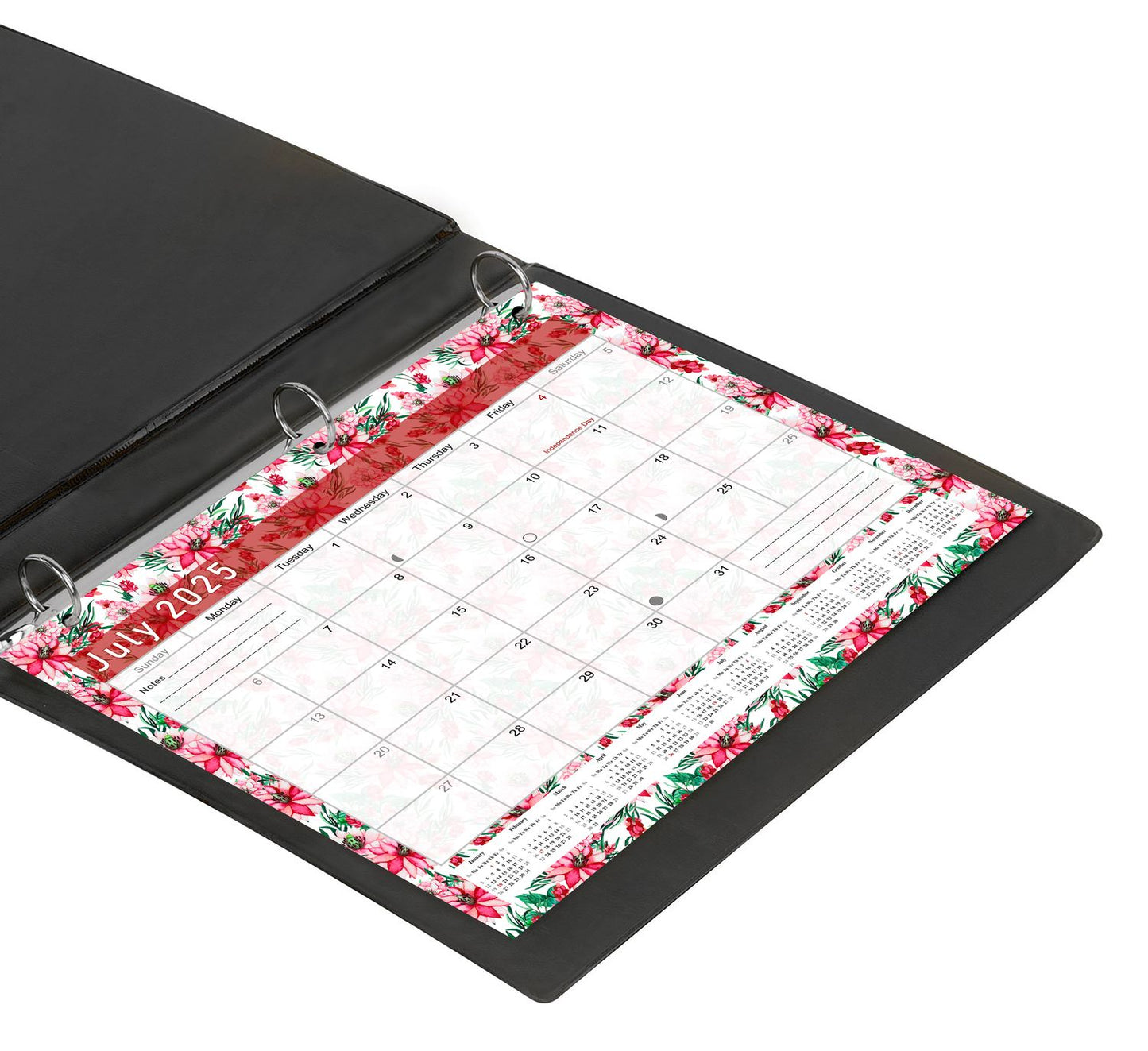2025 - 2026 Student Calendar/Planner for 3-Ring Binder, Desk, or Wall - v022